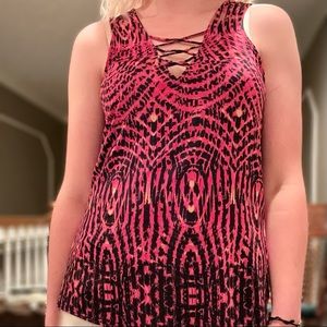 NWT Allison Joy pink silky top S